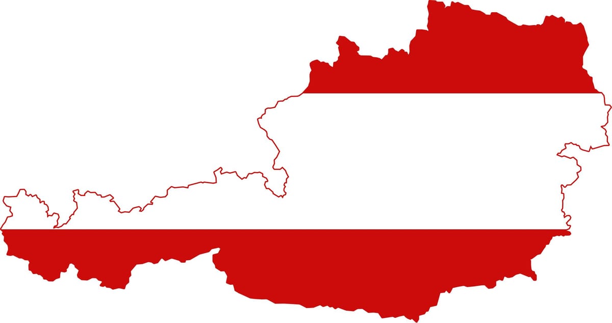 austria mappa bandiera
