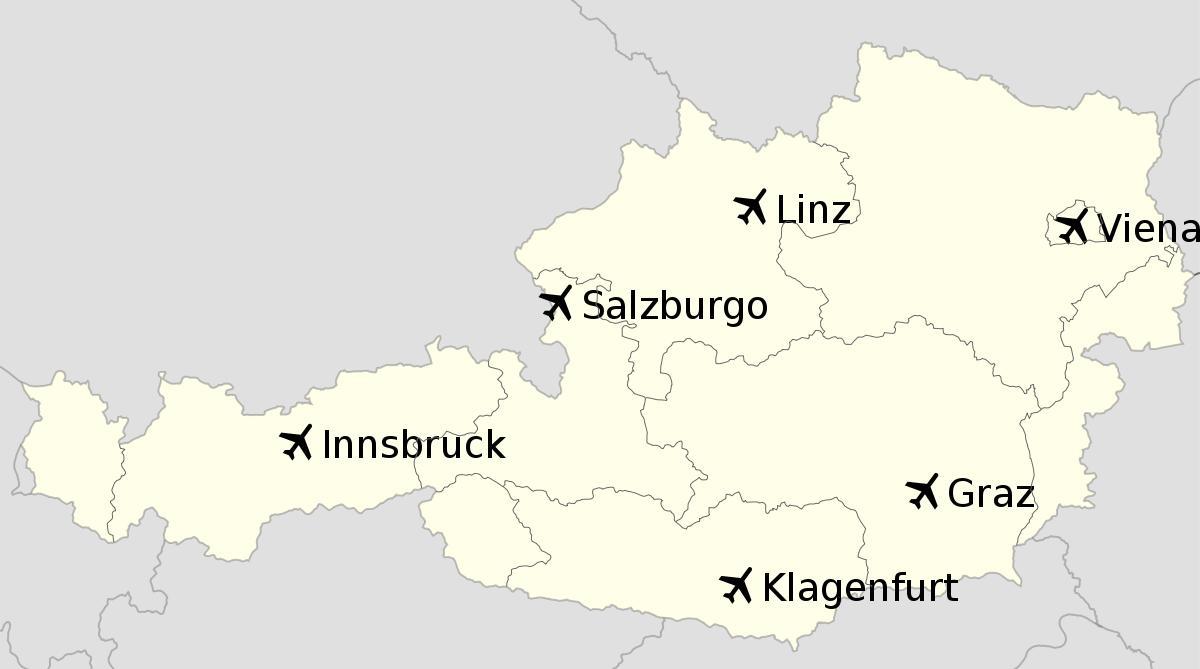 aeroporti austria mappa
