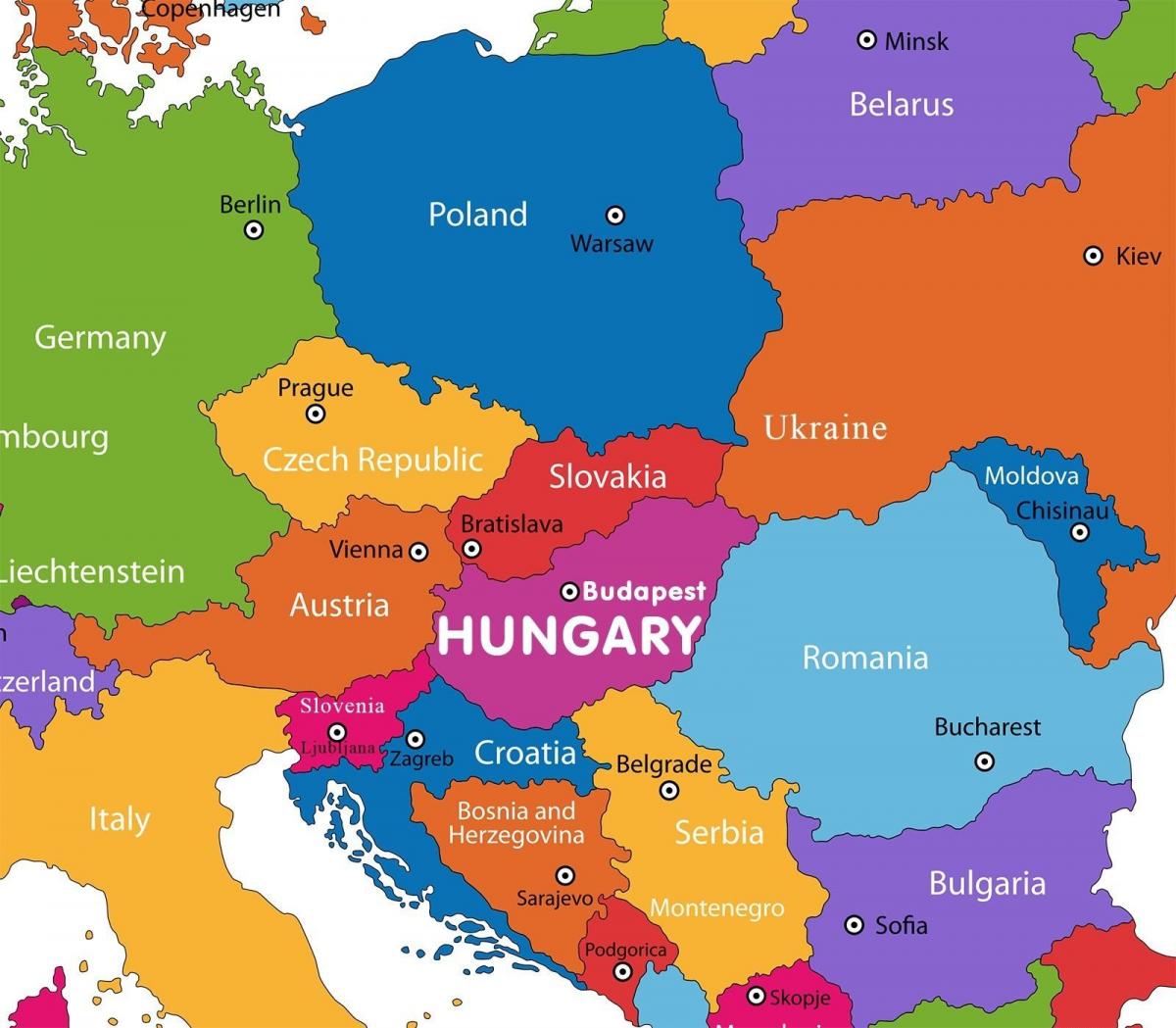 austria mappa nella mappa del mondo