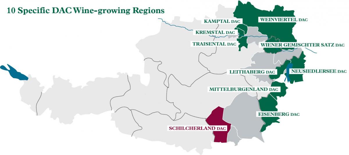 vino austriaco regioni mappa