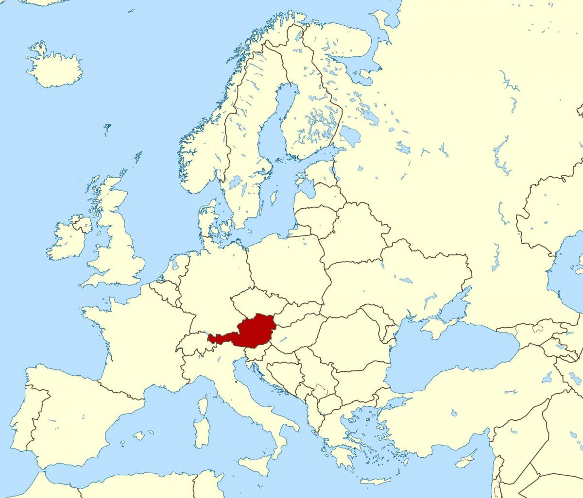 visualizza la mappa di austria