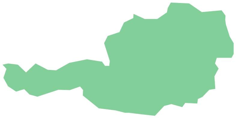 austria mappa vettoriale