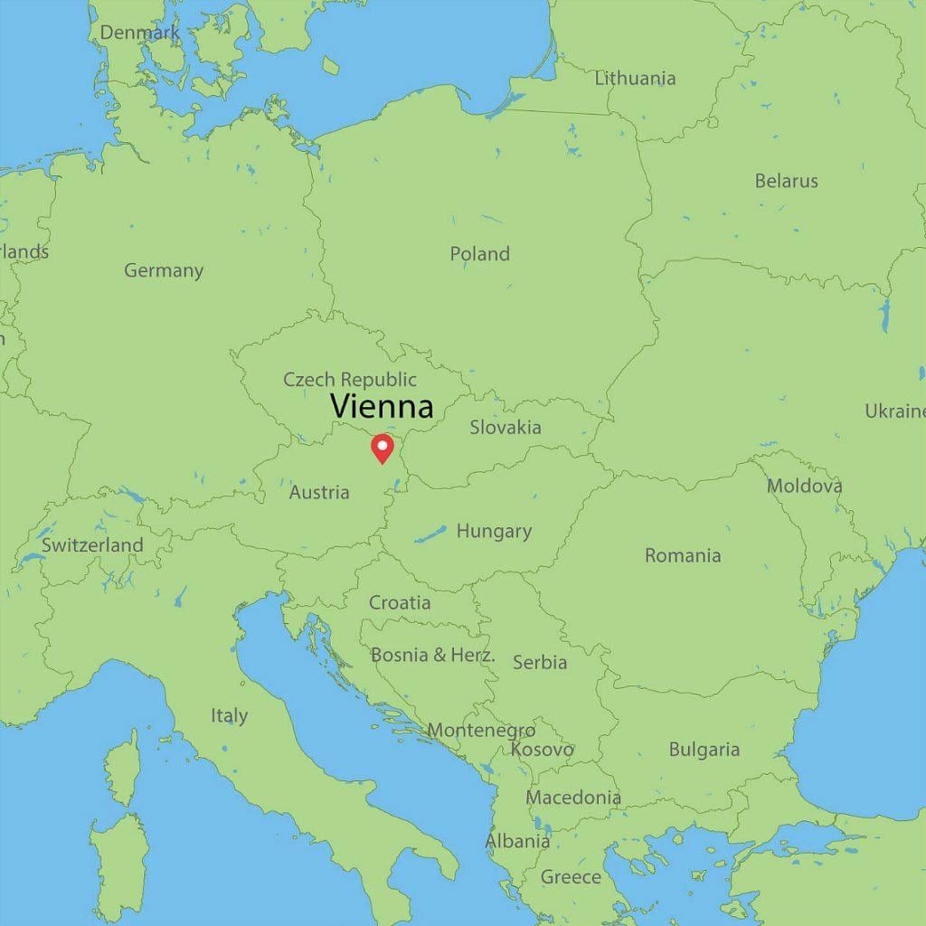 austria paese nella mappa del mondo
