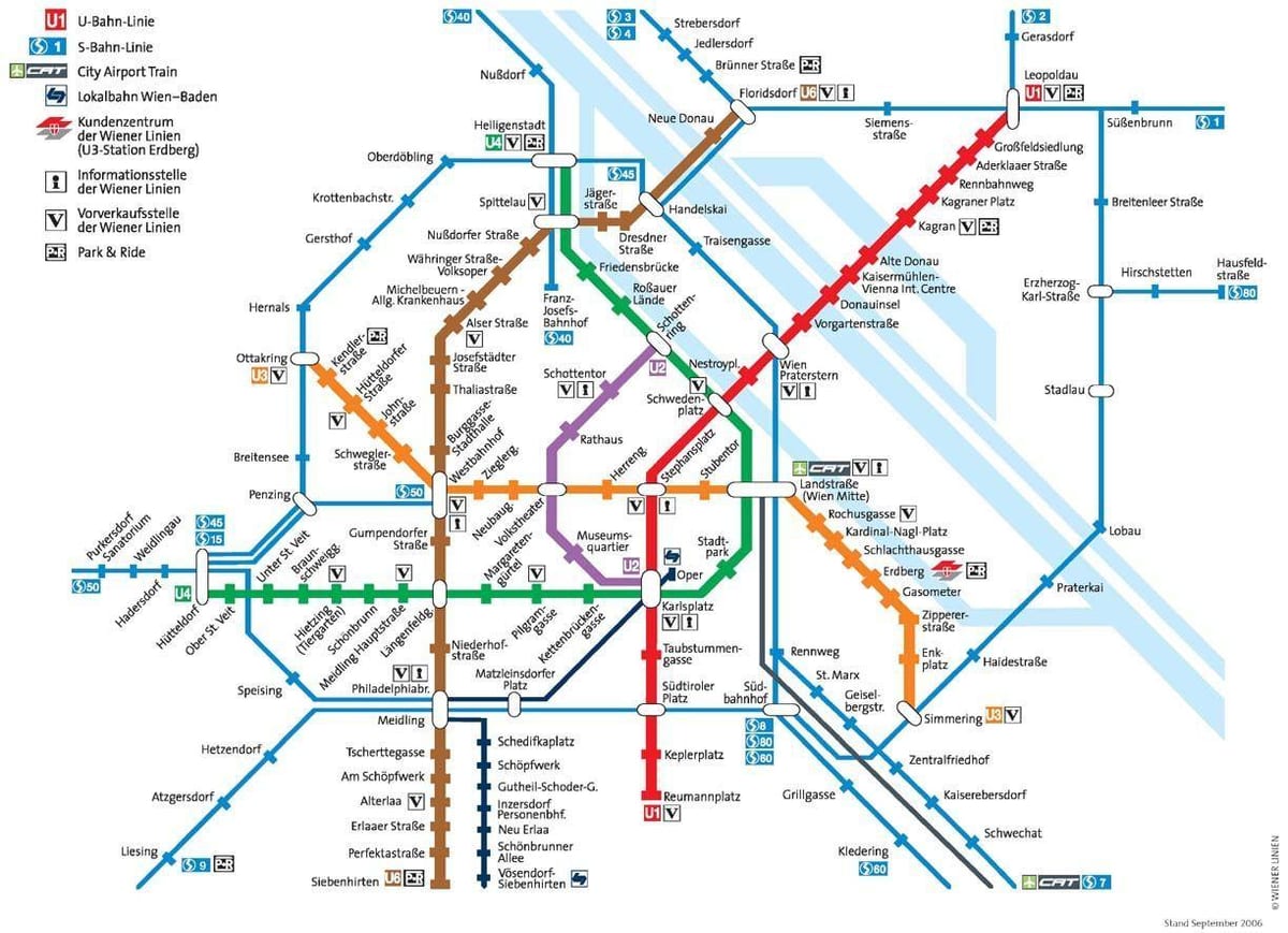 austria mappa della metropolitana di