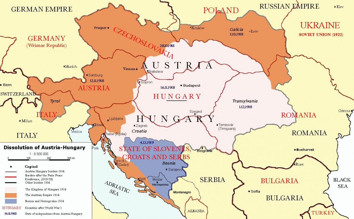 austria ungheria mappa 1900