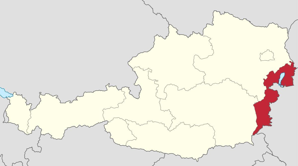 mappa di burgenland, austria