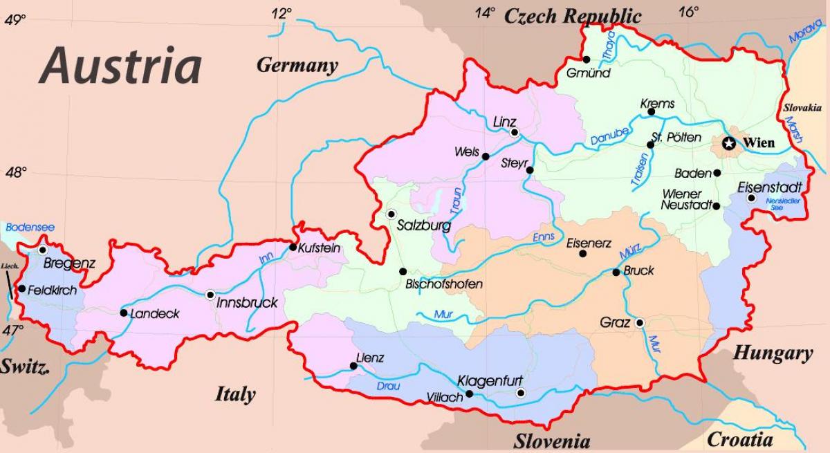 mappa di eisenstadt, austria