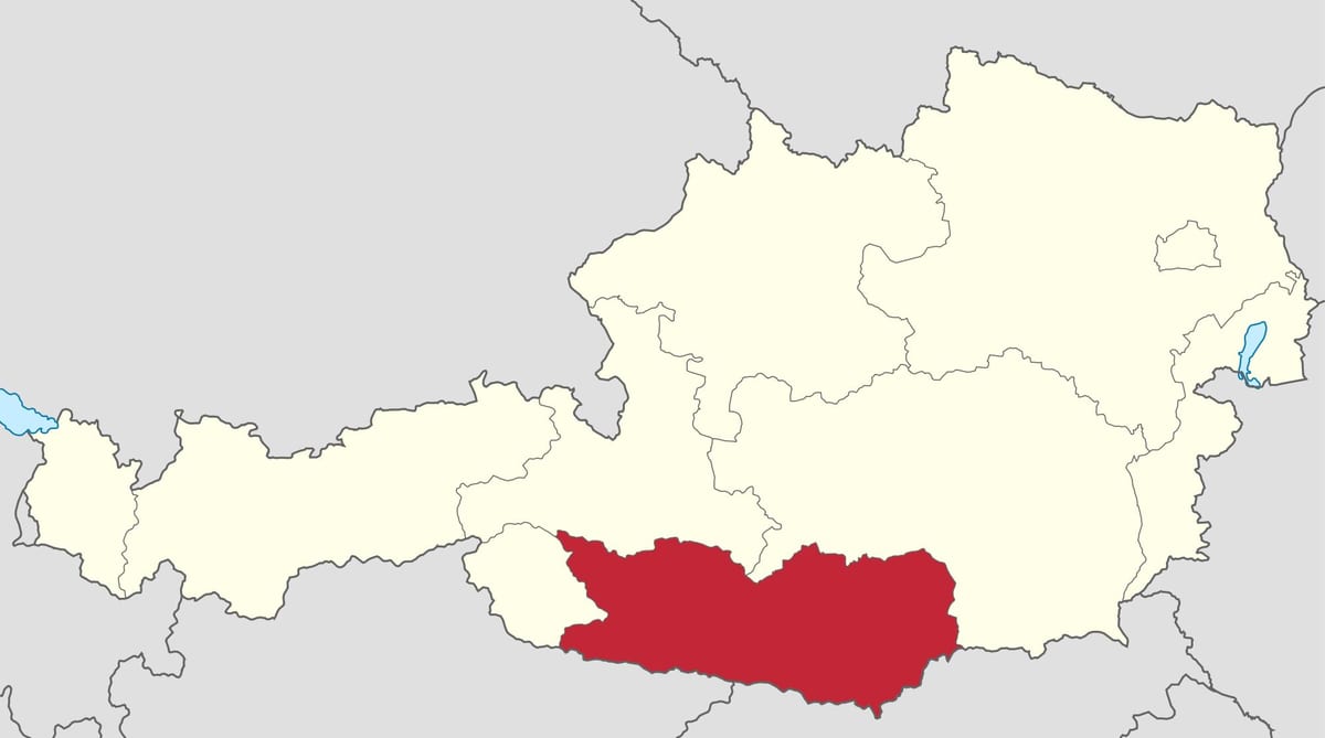 mappa di karnten austria 