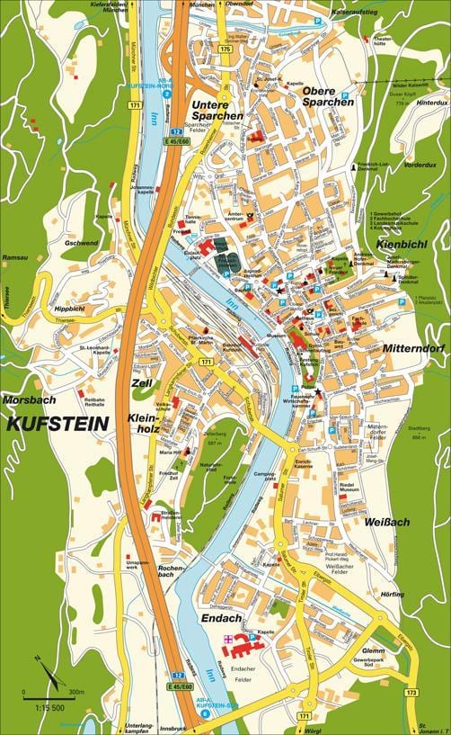 mappa di kufstein, austria