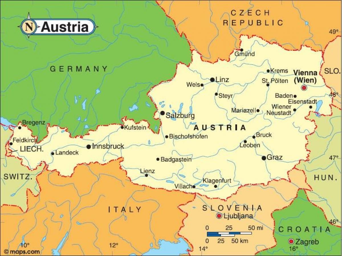mappa di landeck, austria