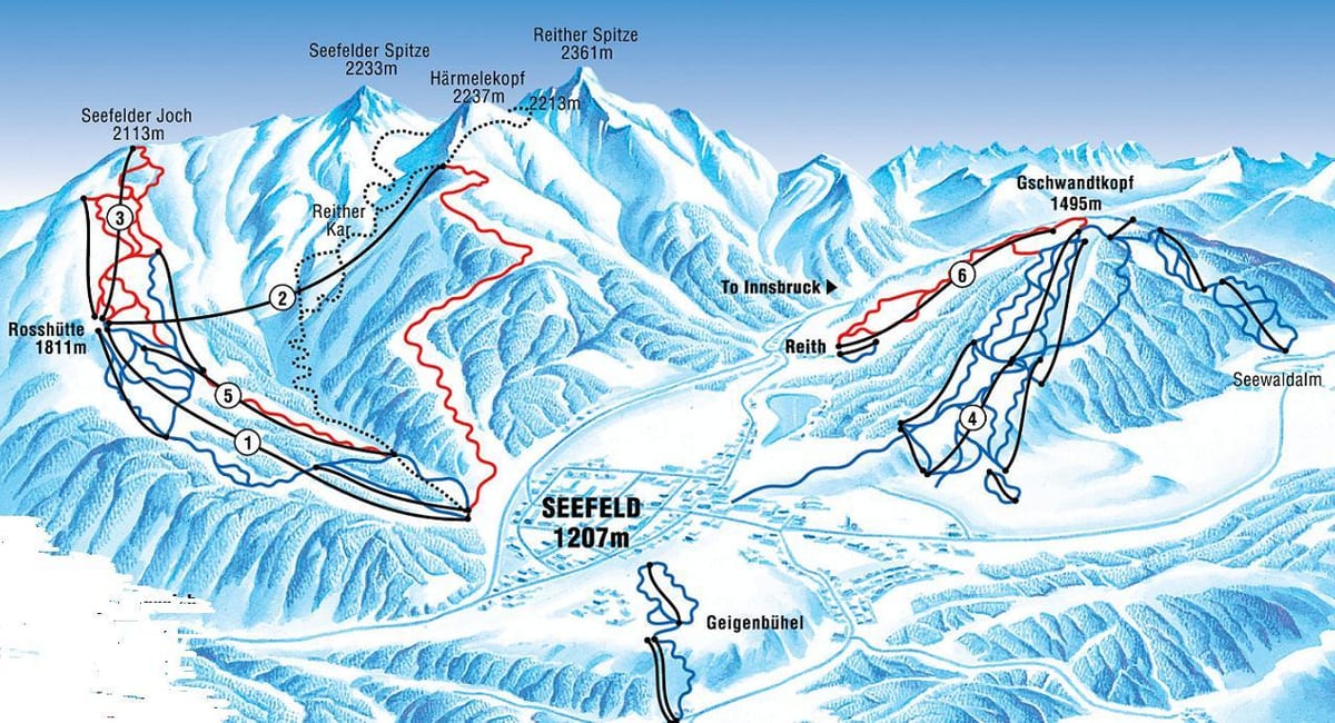 mappa di seefeld, austria