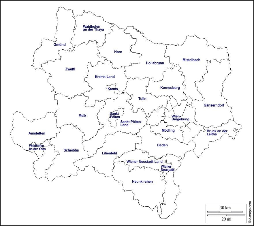 mappa di modling austria