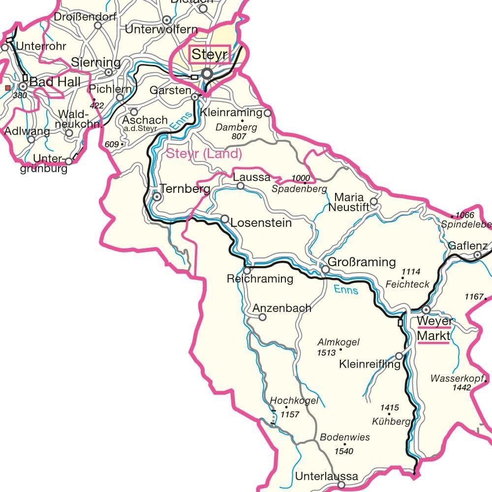 mappa di steyr, austria 