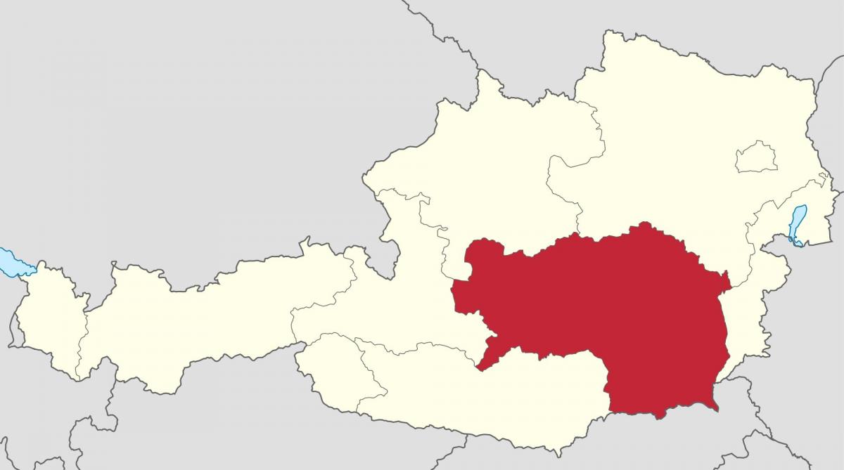 mappa della stiria, austria