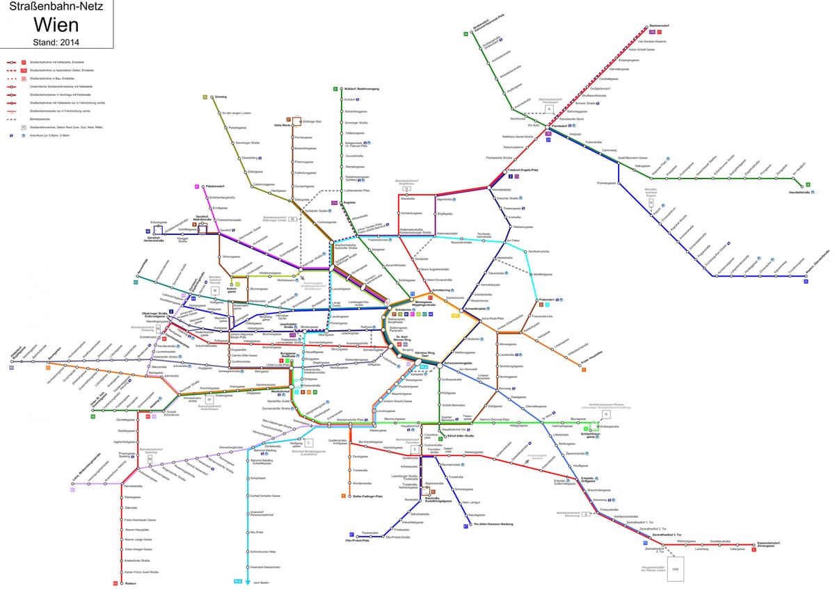 vienna austria mappa della metropolitana di