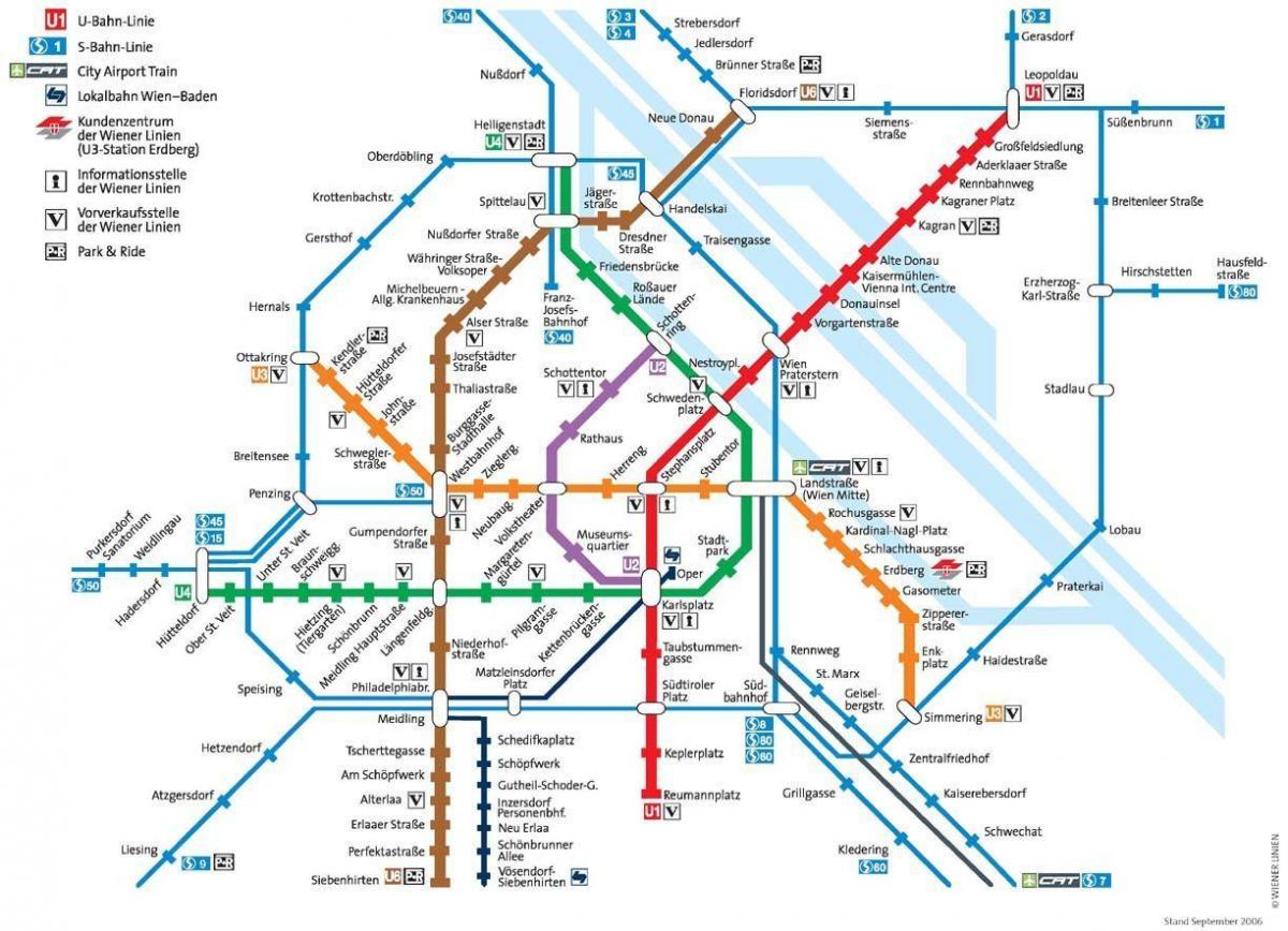 vienna austria mappa della metropolitana