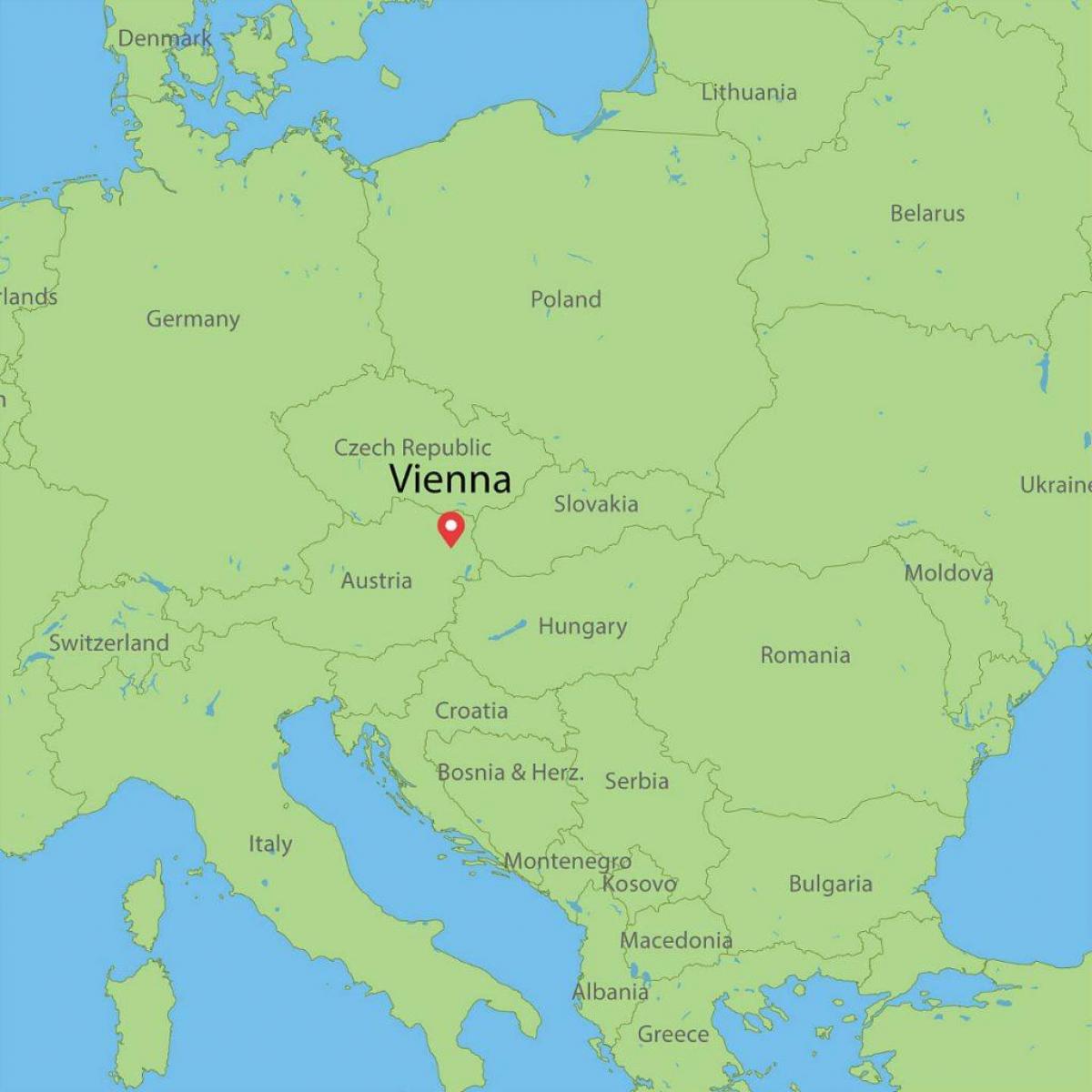 vienna austria mappa del mondo