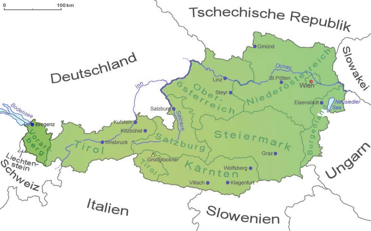 mappa di vorarlberg, austria