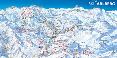 Mappa di arlberg, austria