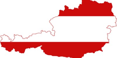 Austria mappa bandiera
