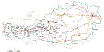 Mappa di austria attrazioni turistiche