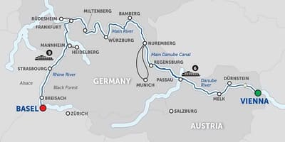 Mappa di austria fiume