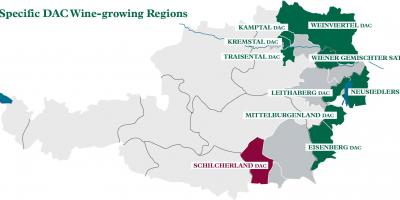 Vino austriaco regioni mappa