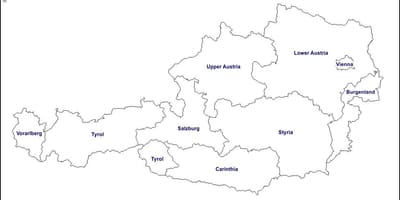Mappa vuota di austria