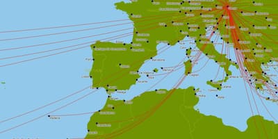 Volo Austrian airlines mappa