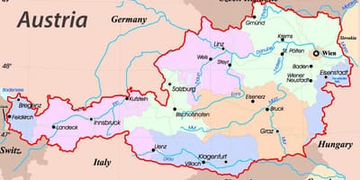 Mappa di eisenstadt, austria
