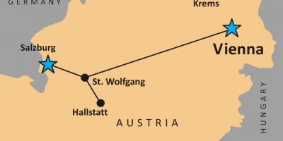 Mappa di hallstatt, austria 
