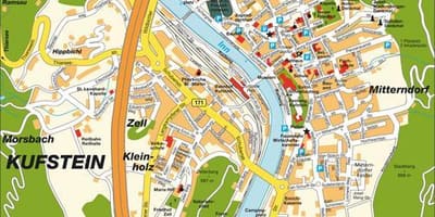 Mappa di kufstein, austria