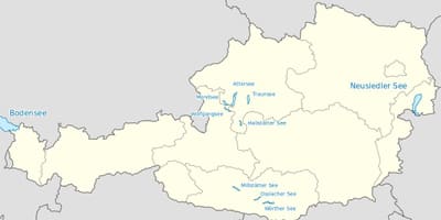 La mappa dei laghi austriaci