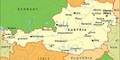 Mappa di landeck, austria