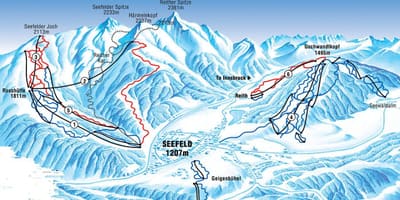Mappa di seefeld, austria