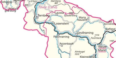 Mappa di steyr, austria 