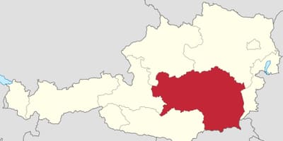 Mappa della stiria, austria