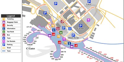 Mappa di vienna, austria aeroporto